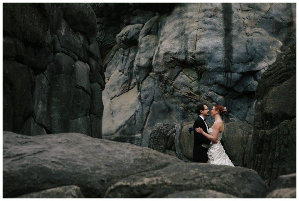 Couple getting married in the Smoky Mountains