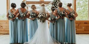 bridesmaids at a Smoky Mountain wedding