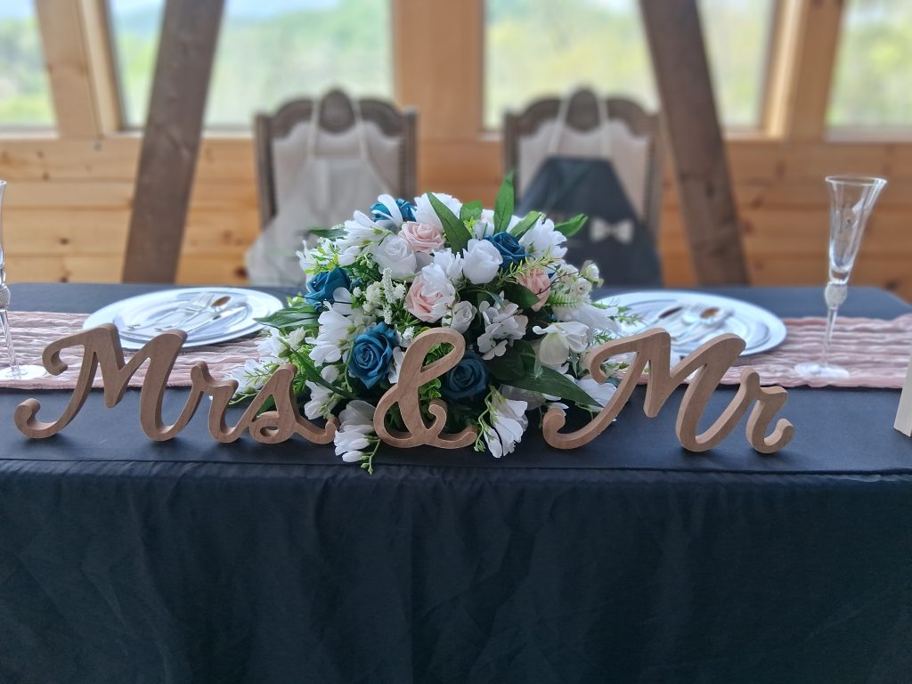 Sweetheart Table featuring Flowers for Your Smoky Mountain Wedding