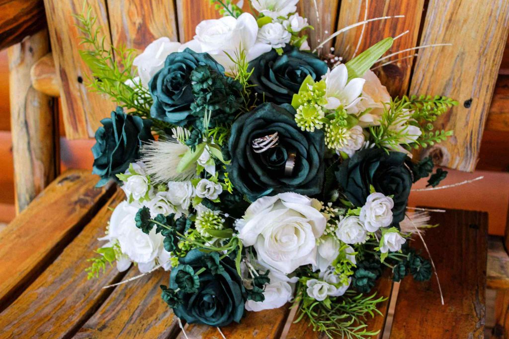 A Dark green and white wedding bouquet - Flowers for Your Smoky Mountain Wedding